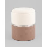 Пуф Кэрри с ящиком серебро шенилл светло-коричневый