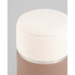 Пуф Кэрри с ящиком серебро шенилл светло-коричневый