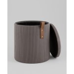 Пуф Руни S с ящиком вельвет тёмно-серый