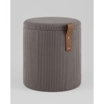 Пуф Руни S с ящиком вельвет тёмно-серый
