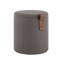 Пуф Руни S с ящиком вельвет тёмно-серый