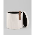 Пуф Руни XS с ящиком вельвет белый