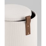 Пуф Руни XS с ящиком вельвет белый