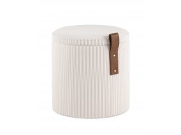 Пуф Руни XS с ящиком вельвет белый