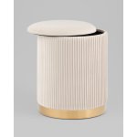 Пуф Шарлотта с ящиком велюр бежевый