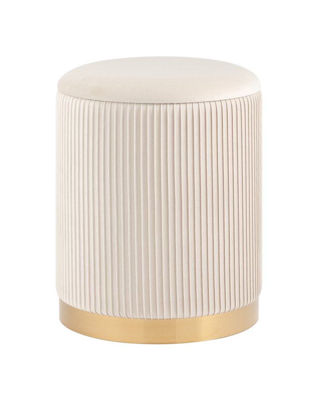 Пуф Шарлотта с ящиком велюр бежевый