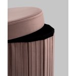 Пуф складной с ящиком Store Round пыльно-розовый