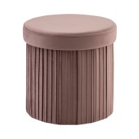 Пуф складной с ящиком Store Round пыльно-розовый