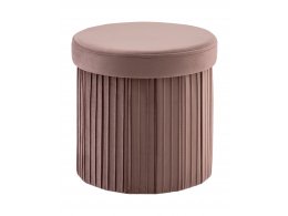 Пуф складной с ящиком Store Round пыльно-розовый