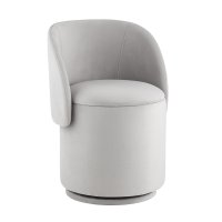 Пуф-трансформер Таунсвилл вращающийся с ящиком велюр светло-серый