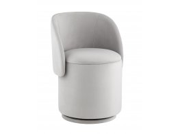 Пуф-трансформер Таунсвилл вращающийся с ящиком велюр светло-серый