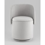 Пуф-трансформер Таунсвилл вращающийся с ящиком велюр светло-серый