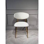 Стул обеденный Оскар ART2969-MK, молочный/глянцевое золото