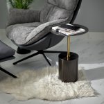 Кофейный столик Solid диам.40см x 58см, чёрный, металл