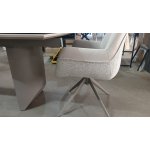 Стол ПУАНТО 200  BRECHA CREMA ELEGANCE, керамика / Латте каркас М-City