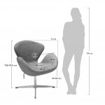 Кресло SWAN STYLE CHAIR синий, искусственная замша Кресло SWAN STYLE CHAIR синий, искусственная замша