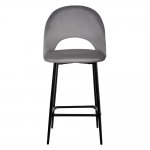 Стул полубарный Leo темно-серый