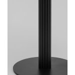 Стол круглый Фризбин D90, столешница МДФ ледяной камень, основание металл черный