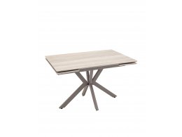 Стол Marmer 120-180/80/76 см подстолье металл капучино