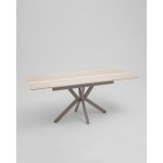 Стол Marmer 120-180/80/76 см подстолье металл капучино