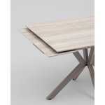 Стол Marmer 120-180/80/76 см подстолье металл капучино