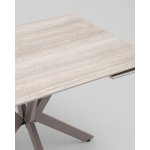 Стол Marmer 120-180/80/76 см подстолье металл капучино