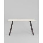 Стол обеденный Vermont 140*80 см керамика белая ножки серые