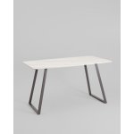 Стол обеденный Vermont 140*80 см керамика белая ножки серые