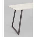 Стол обеденный Vermont 140*80 см керамика белая ножки серые