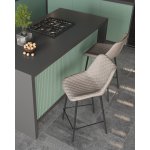 Стул барный Arch экокожа серый