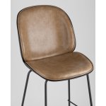 Стул барный Beetle PU со спинкой бежевый 2 шт