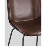 Стул барный Beetle PU со спинкой коричневый 2 шт