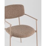 Стул Doe коричневый бежевые ножки