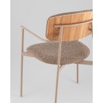 Стул Doe коричневый бежевые ножки