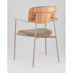 Стул Doe коричневый бежевые ножки