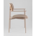 Стул Doe коричневый бежевые ножки