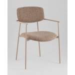 Стул Doe коричневый бежевые ножки