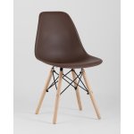 Стул Eames Style DSW коричневый x4 (разборный каркас)
