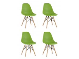 Стул Eames Style DSW зеленый x4 (разборный каркас)