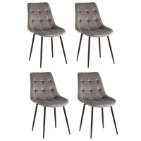 Стул Флекс New велюр светло-серый 4шт.