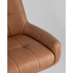 Стул Хэстл вращающийся коричневый иск кожа 2 шт. Стул Хэстл вращающийся коричневый иск кожа 2 шт.