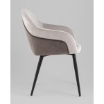 Стул Новел New велюр светло-серый с темно-серой спинкой