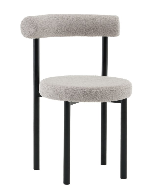 Стул обеденный Флорео букле светло-серый