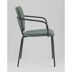 Стул обеденный Masey с подлокотниками зеленый