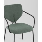 Стул обеденный Masey с подлокотниками зеленый