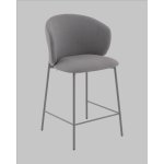 Стул полубарный Блейз велюр серый, каркас серый