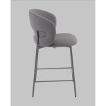 Стул полубарный Блейз велюр серый, каркас серый