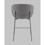 Стул полубарный Блейз велюр серый, каркас серый