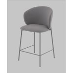 Стул полубарный Блейз велюр серый, каркас серый