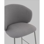 Стул полубарный Блейз велюр серый, каркас серый